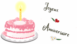 Gif animé joyeux anniversaire gateau